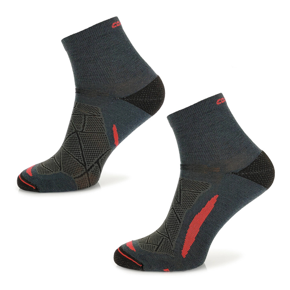 Trekking Merino zokni Comodo TREUL02 Fekete piros 39-42 akciós termékkép 1