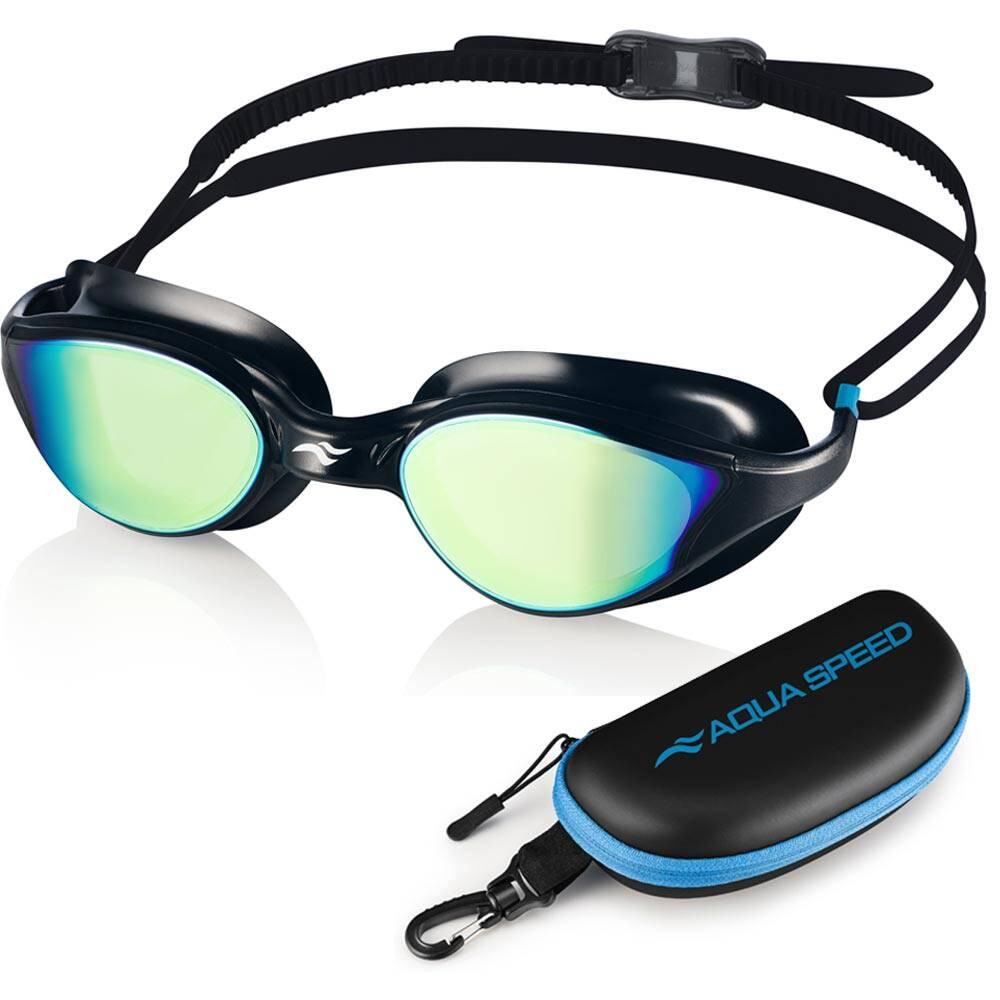 Úszószemüveg Aqua Speed Vortex Mirror  Fekete/Kék/Szivárvány tükör termék 2. képe