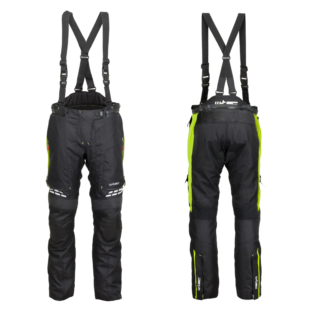 Női motoros nadrág W-TEC Spirital Lady fekete-fluor sárga XS