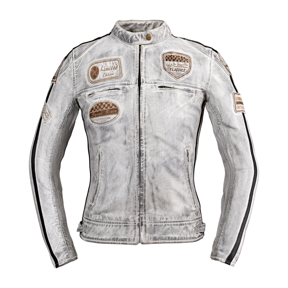 Női bőr motoros kabát W-TEC Sheawen Lady White New  fehér  XS akciós termékkép 1