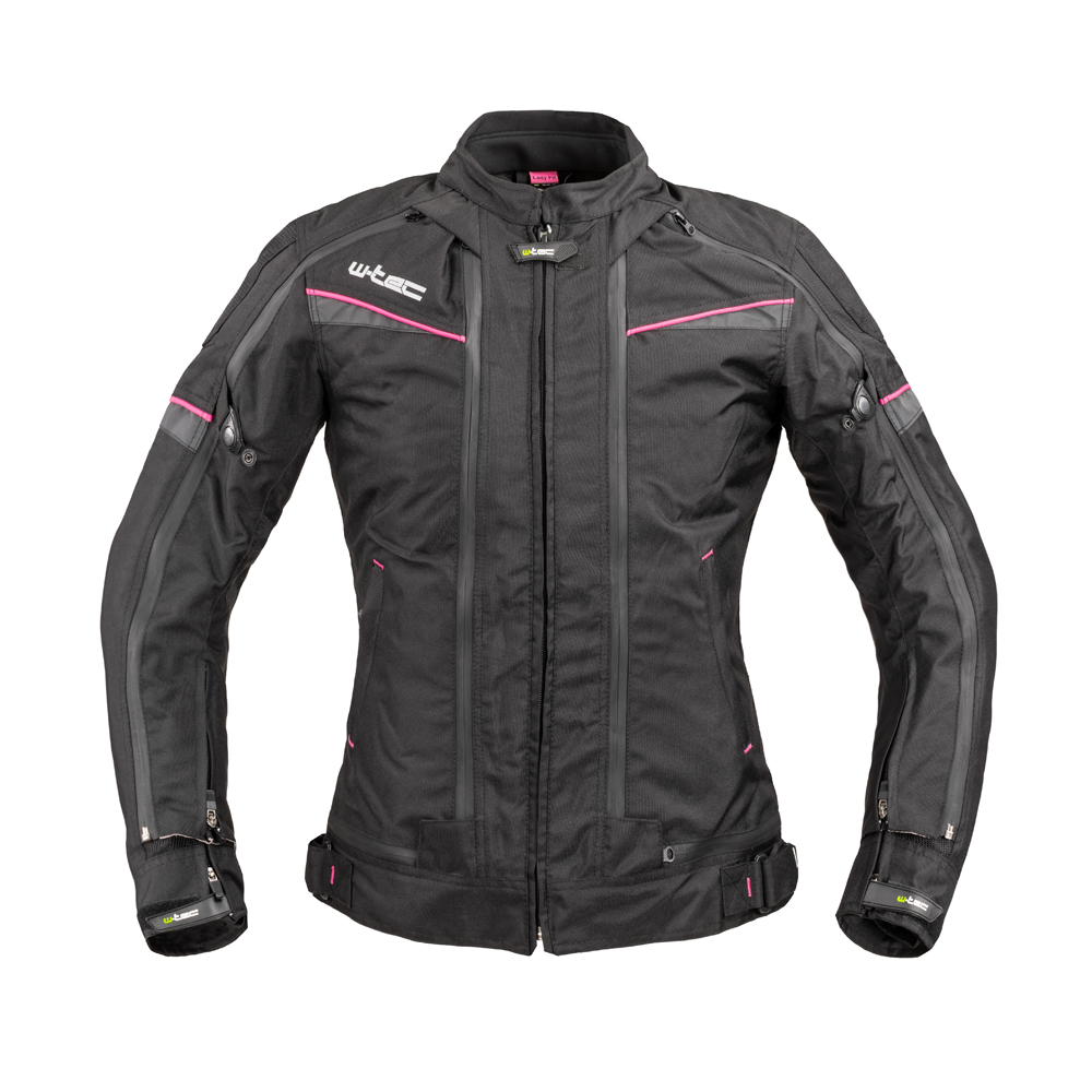 Női motoros kabát W-TEC Progair Lady fekete-rózsaszín XS
