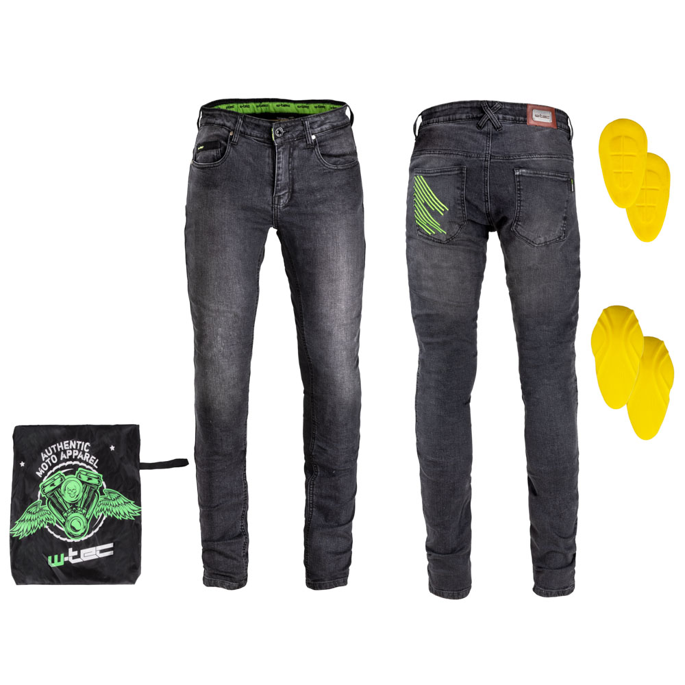 Férfi motoros farmer W-TEC Leonard fekete 4XL akciós termékkép 1