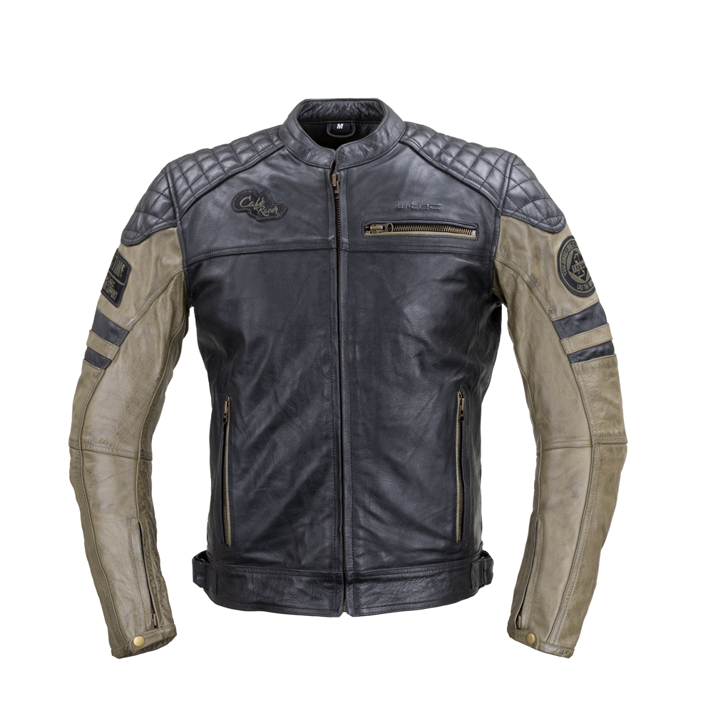 Bőr motoros kabát W-TEC Kostec fekete M
