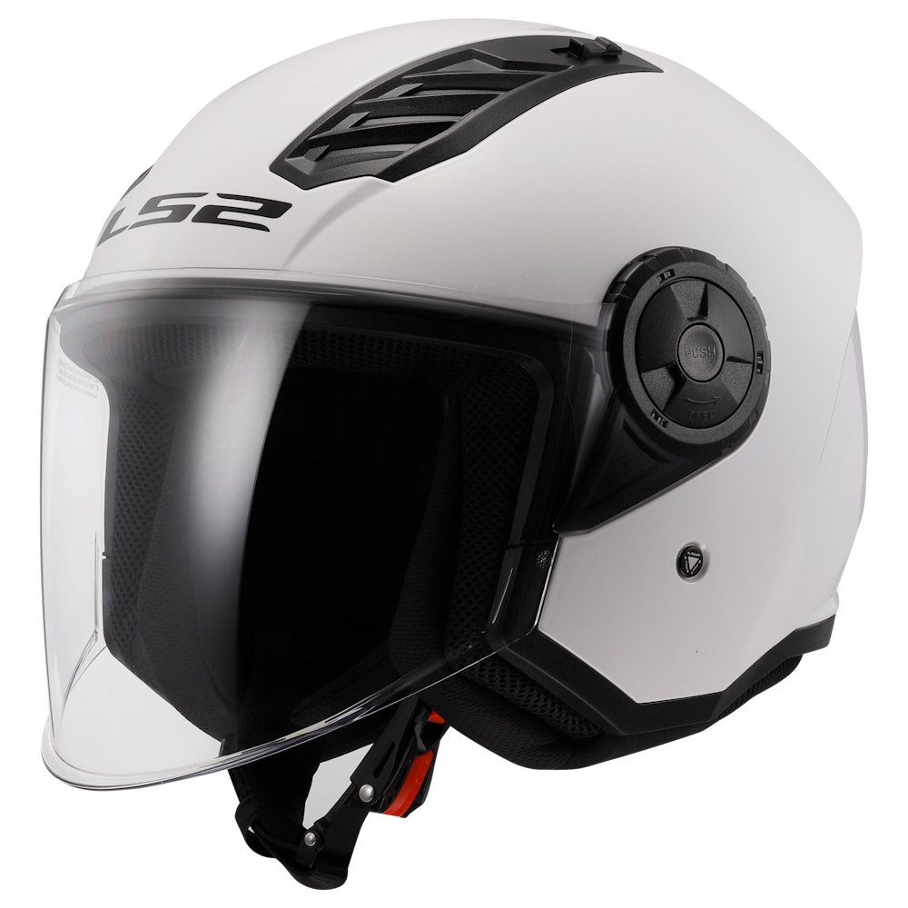 Bukósisak LS2 OF616 Airflow II Solid Gloss White XS (53-54) akciós termékkép 1