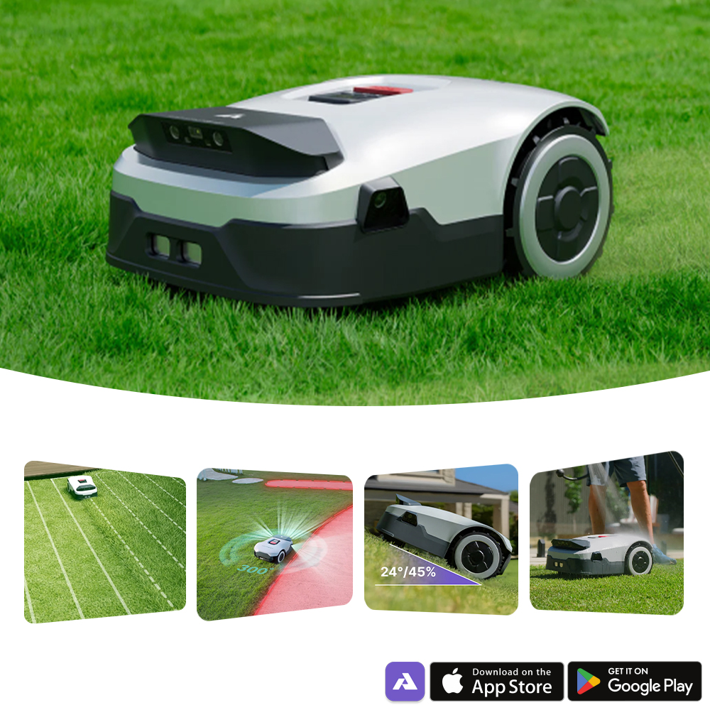 Vezeték nélküli robotfűnyíró Anthbot Genie 1000 (2000m²), 12,3 kg, vezérlés intelligens alkalmazáson keresztül, automatikus esőérzékelés akciós termékkép 1