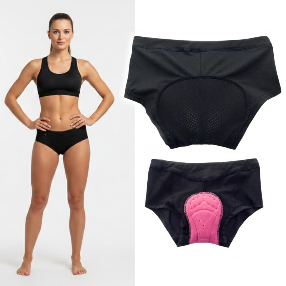 Női boxeralsó gélbetéttel inSPORTline Stradina, ideális alaprétegként, súrlódáscsökkentő, hatékony ütéscsillapítás, gyors száradás, légáteresztő anyag