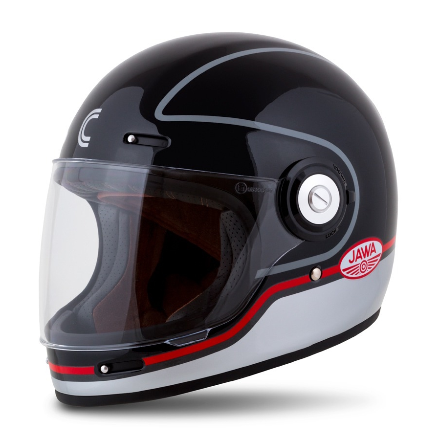 Motoros bukósisak Cassida Fibre Jawa Sport fekete/ezüst/piros XS (53-54) akciós termékkép 1