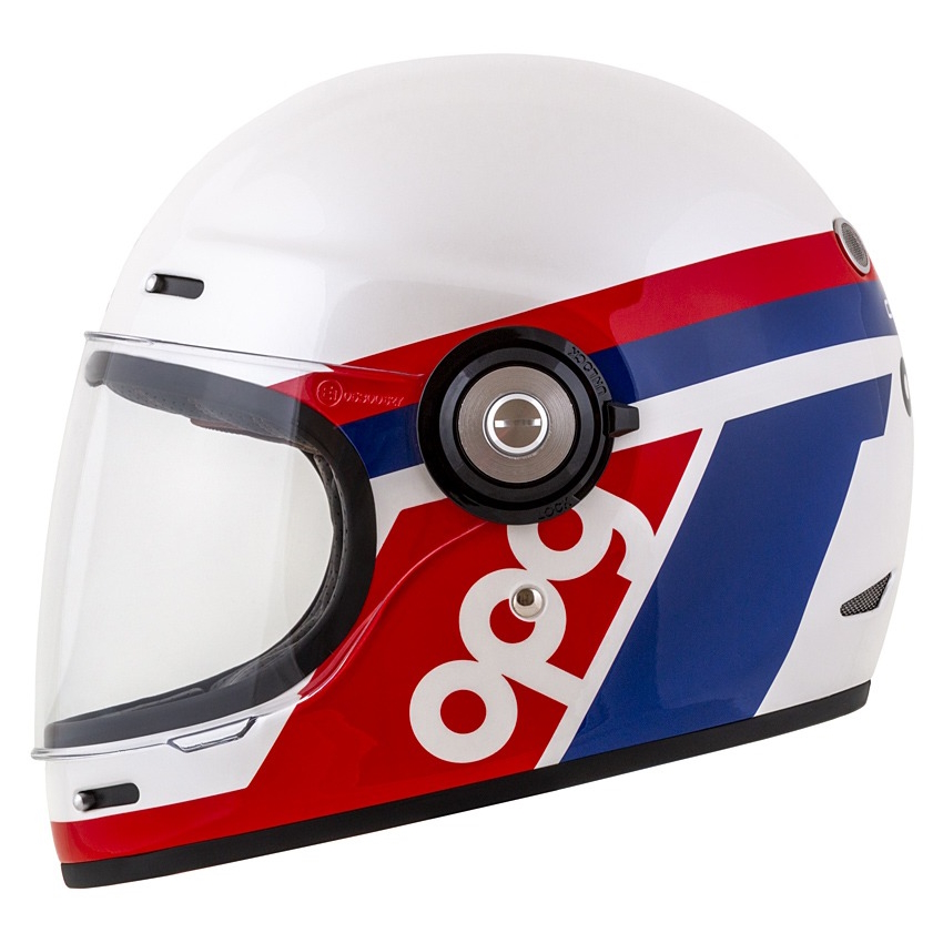 Bukósisak Cassida Fibre OPG fehér/kék/piros XS (53-54) termék 2. képe