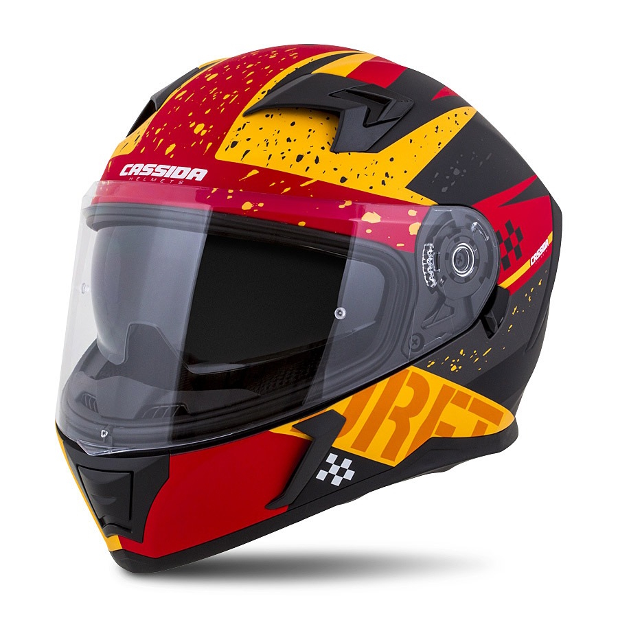 Motoros bukósisak Cassida Integral 3.0 DRFT narancssárga matt/piros/fekete/fehér XS (53-54) akciós termékkép 1