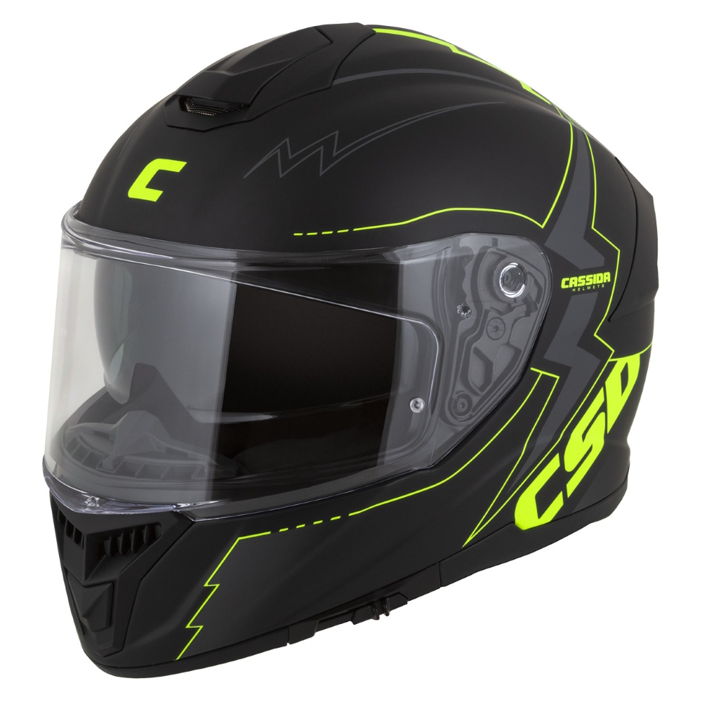 Motoros bukósisak Cassida Integral GT 2.1 Flash matt fekete / sárga fluoreszkáló / sötétszürke XS (53-54) akciós termékkép 1
