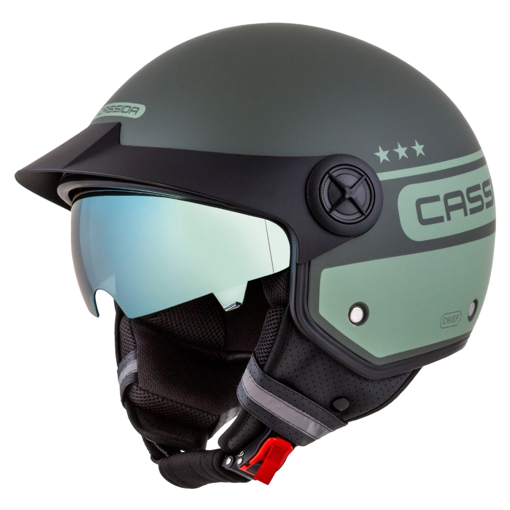 Motoros bukósisak Cassida Handy Plus Chief – matt zöld/sötétzöld XS (53-54) termék 2. képe