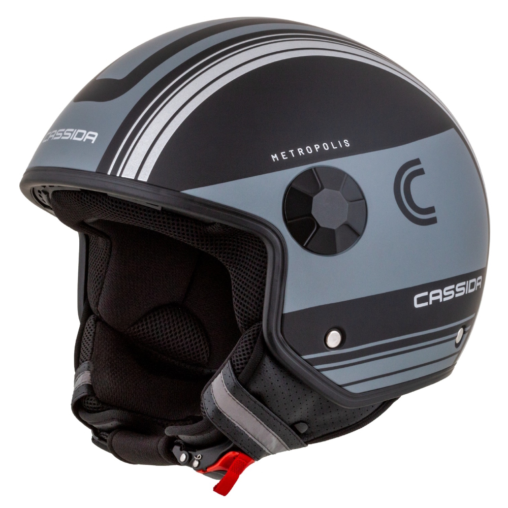 Moto Bukósisak Cassida Handy Metropolis Vision matt fekete/szürke/fényvisszaverő szürke XS (53-54) termék 2. képe