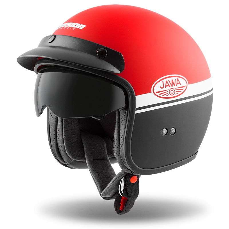 Motoros bukósisak Cassida Oxygen Jawa OHC 2023 matt piros/fekete/fehér XS (53-54) akciós termékkép 1