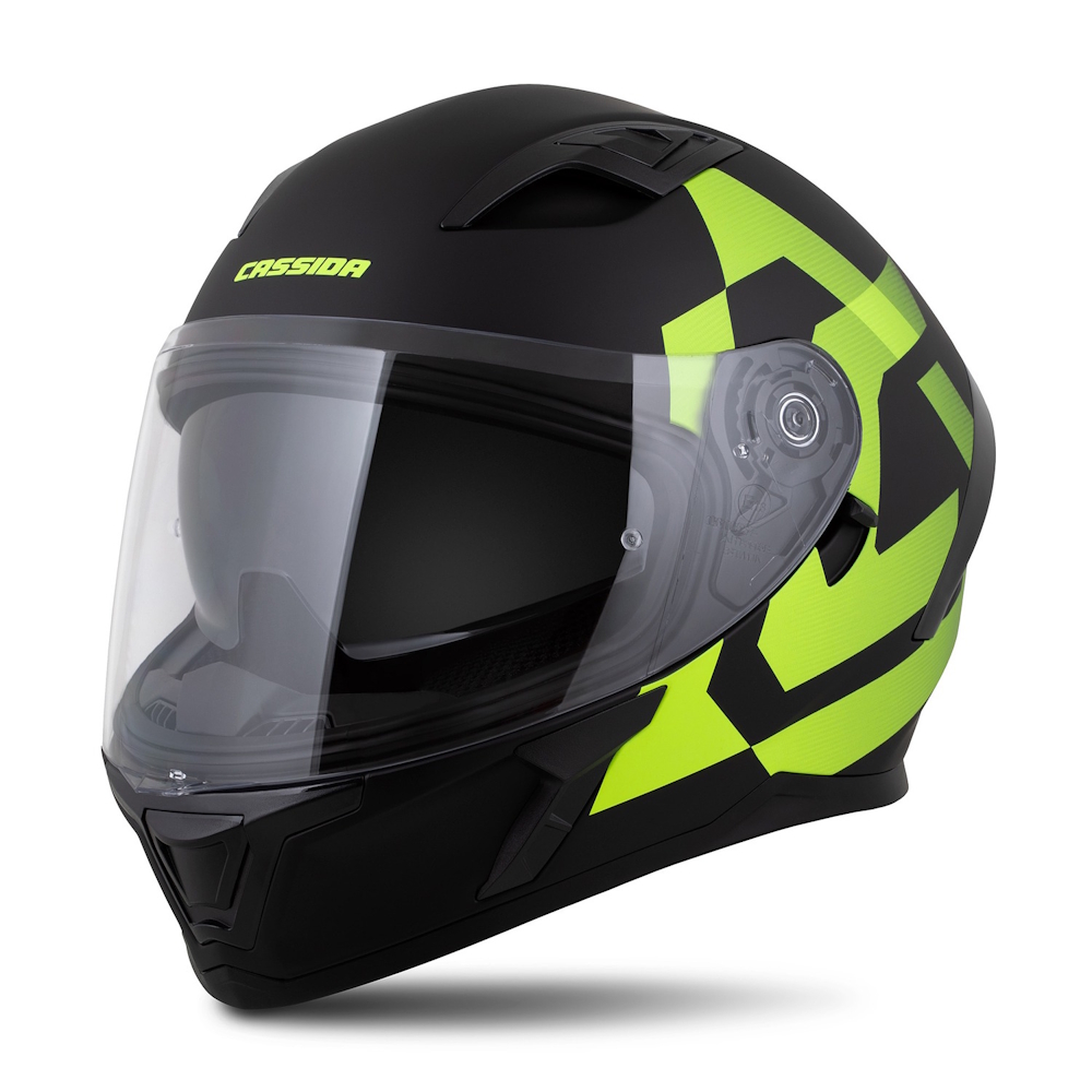 Motoros bukósisak Cassida Orbit Grind fekete matt/fluor sárga, polikarbonát héj, napellenző, Pinlock® 70 fólia előkészítés, szemüveghez alkalmas akciós termékkép 1