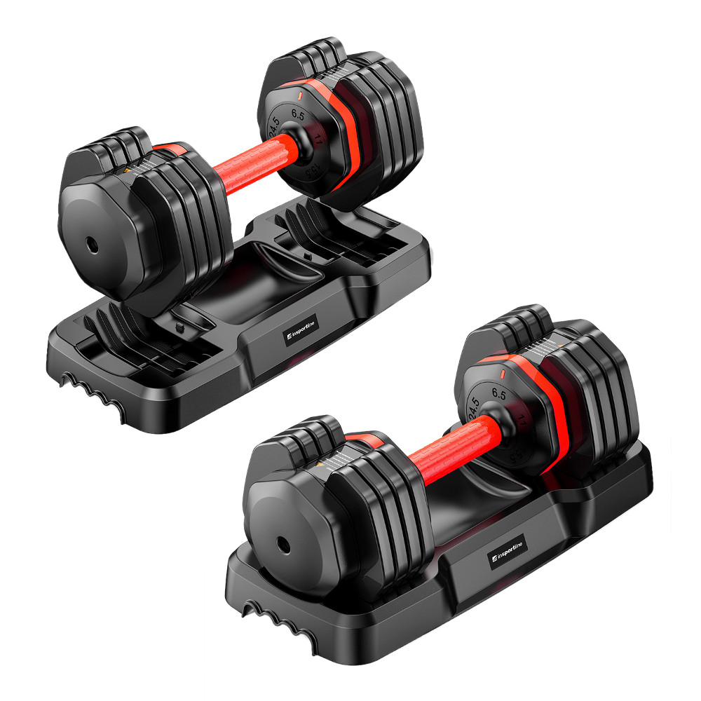 Állítható egykezes súlyzó szett inSPORTline DuraBell® 2x 6,5-24,5 kg akciós termékkép 1