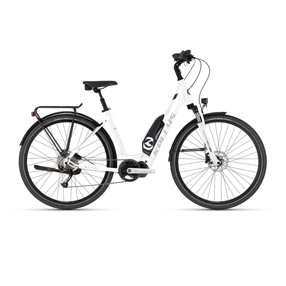 Városi elektromos kerékpár KELLYS ESTIMA 10 SH 504Wh 28" 8.0 S (16,5", 159-173 cm) fehér akciós termékkép 1