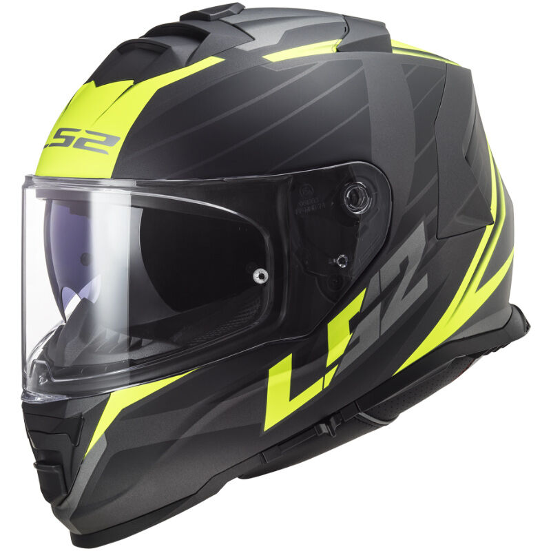 Bukósisak LS2 FF800 Storm Nerve MATT BLACK H-V YELLOW Matt Fekete H-V Sárga L(59-60)