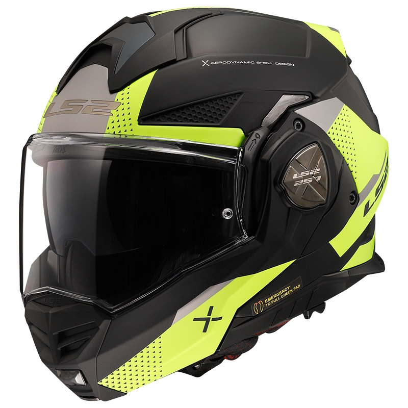 Flip-up bukósisak LS2 FF901 Advant X Oblivion Matt Black H-V P/J XS (53-54) akciós termékkép 1