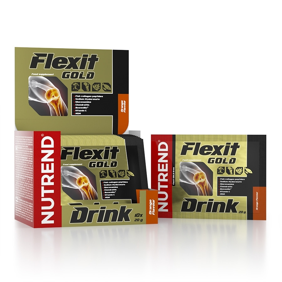 Ízületi tápanyag Nutrend Flexit Gold Drink 10 x 20 g narancs akciós termékkép 1