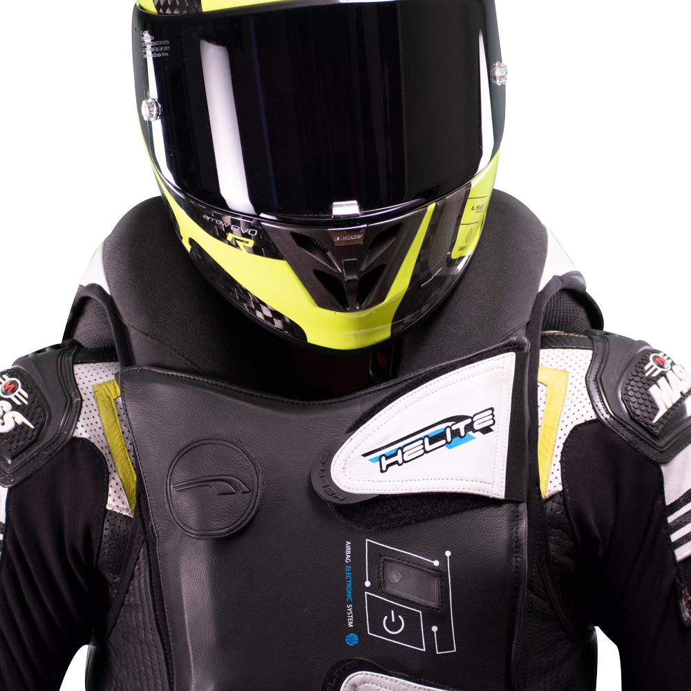 Légzsák mellény Helite e-GP Air fekete-fehér S termék 2. képe