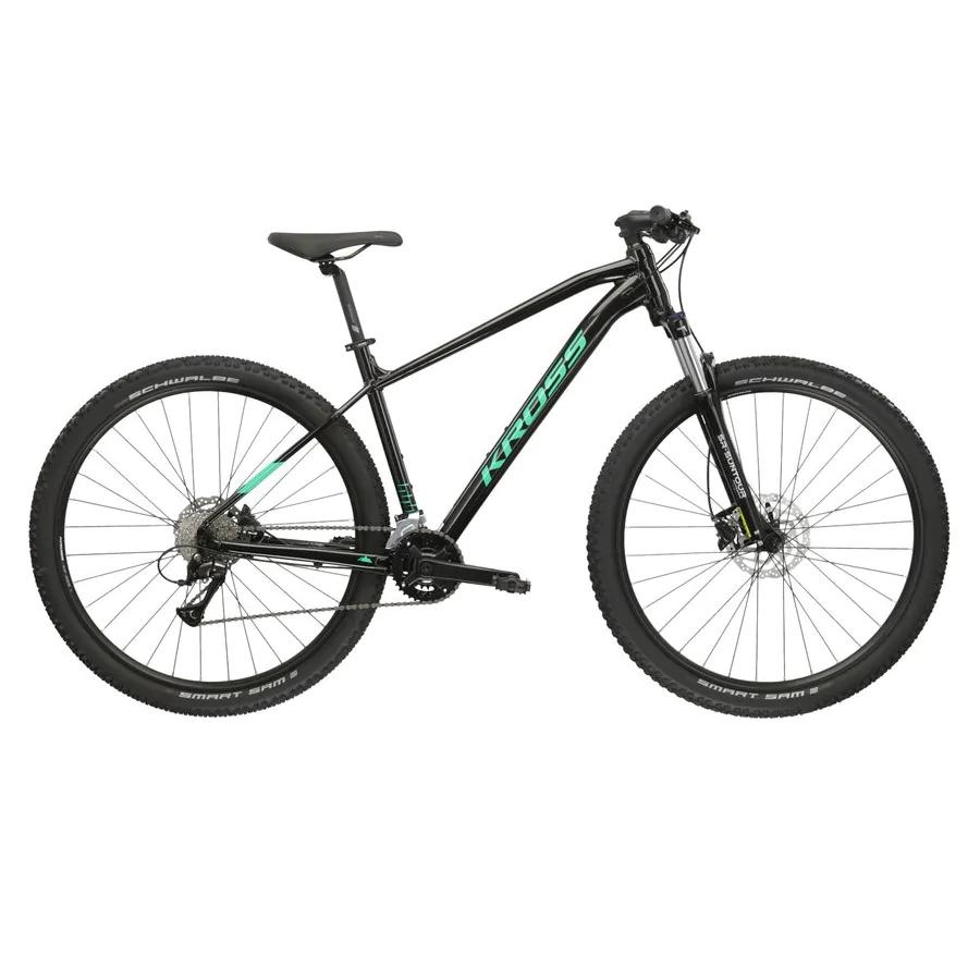 Hegyi kerékpár Kross Level 1.0 PW GL 29" Gen 007  fekete-zöld  M (17", 172-180 cm) akciós termékkép 1