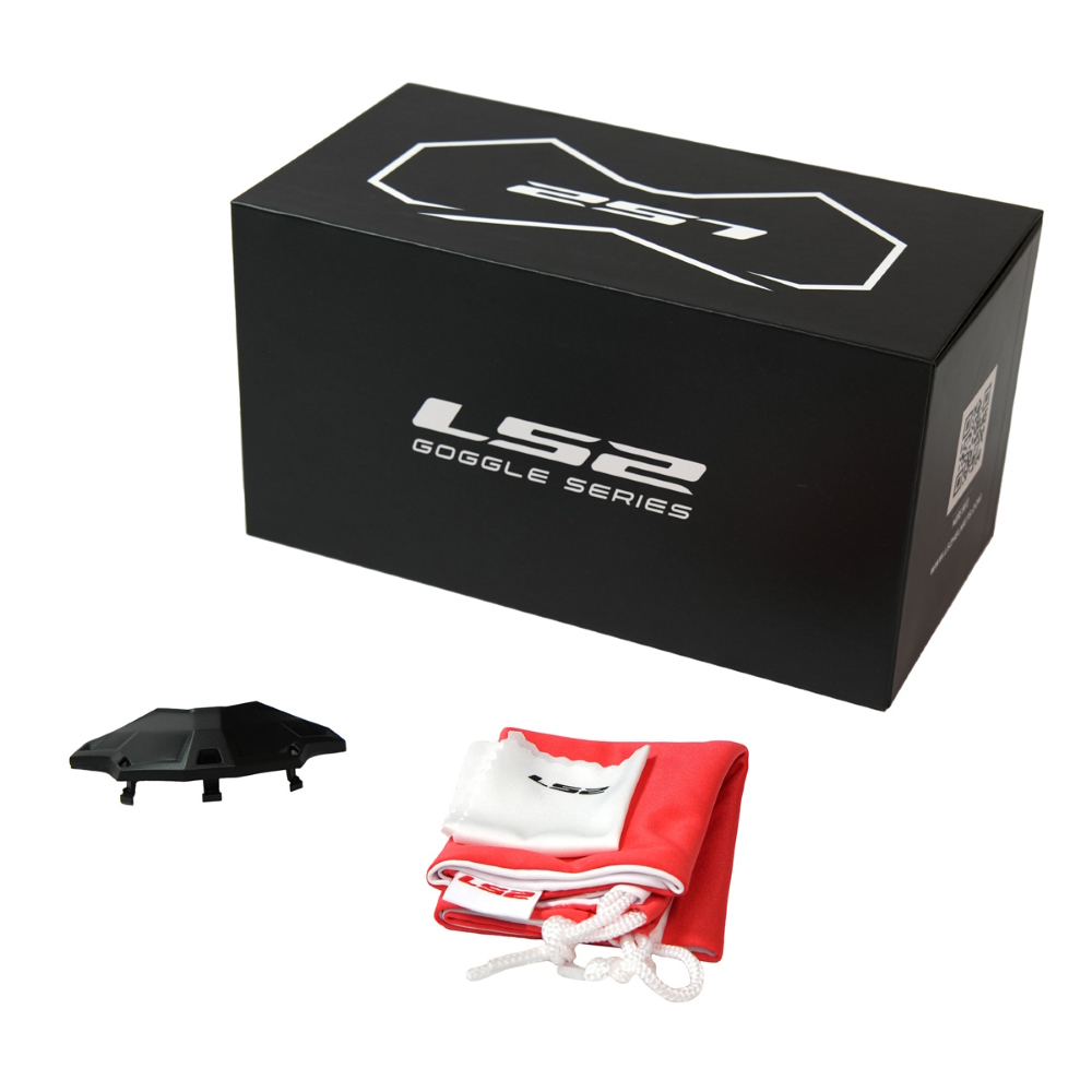 Motocross szemüveg LS2 Aura Black H-V Green átlátszó üveg termék 2. képe