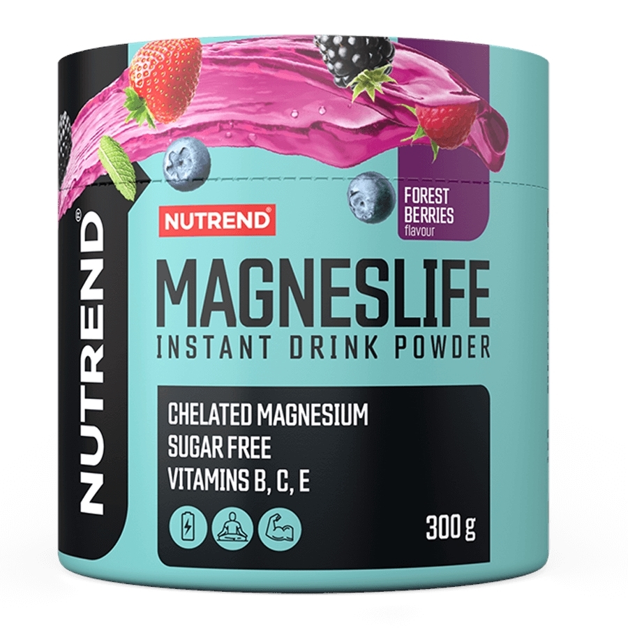 Magnézium ital Nutrend Magneslife Instant Drink Powder 300 g málna termék 2. képe
