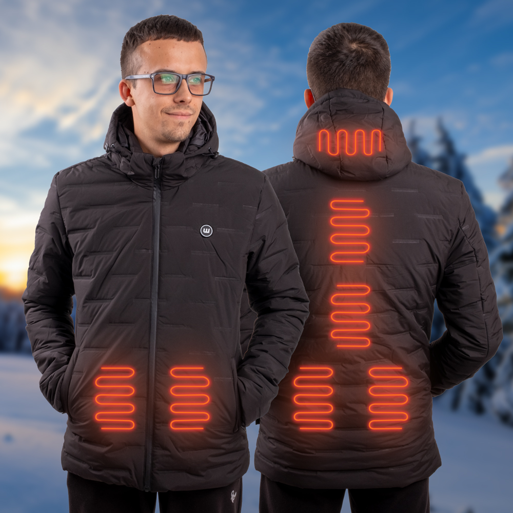 Fűthető kabát W-TEC HEATborg fekete 3XL