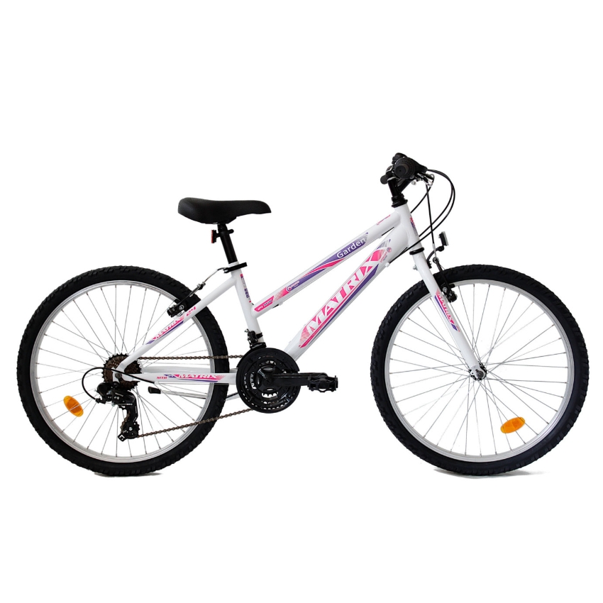 Junior kerékpár Matrix Garden 24" - modell 2024  XS (15", 140-165 cm)  fehér akciós termékkép 1