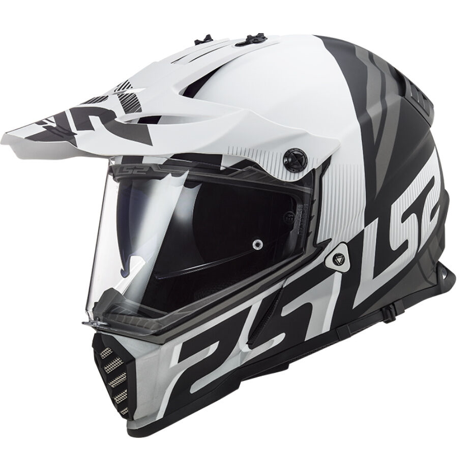 Motoros sisak LS2 MX436 Pioneer Evo Evolve Matt Fehér Fekete 3XL(65-66)