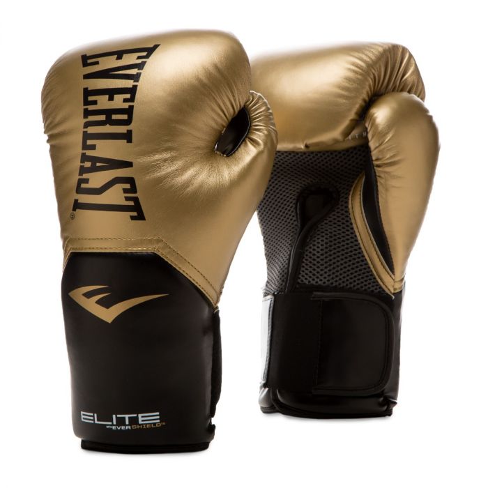 Boxkesztyű Everlast Elite Training Gloves v2 arany L(14oz)