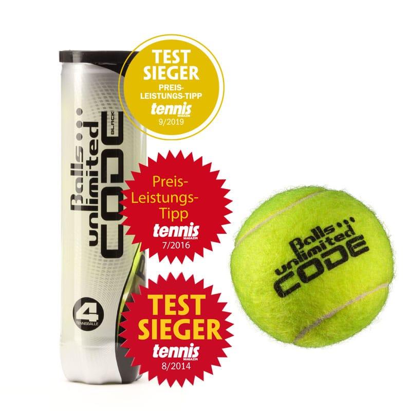 Balls Unlimited Code Black teniszlabda (4 db/cső) akciós termékkép 1