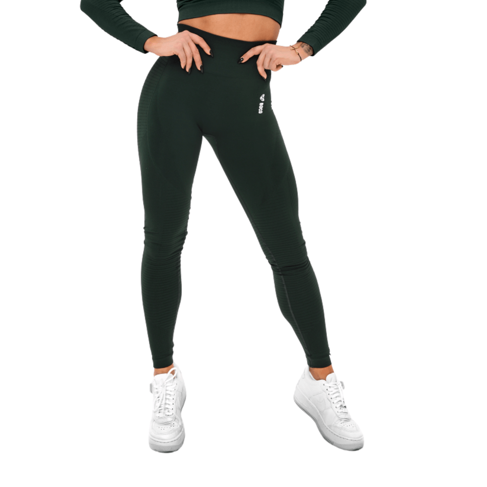Női  leggings Boco Wear Bottle Green Cropped zöld XS/S akciós termékkép 1