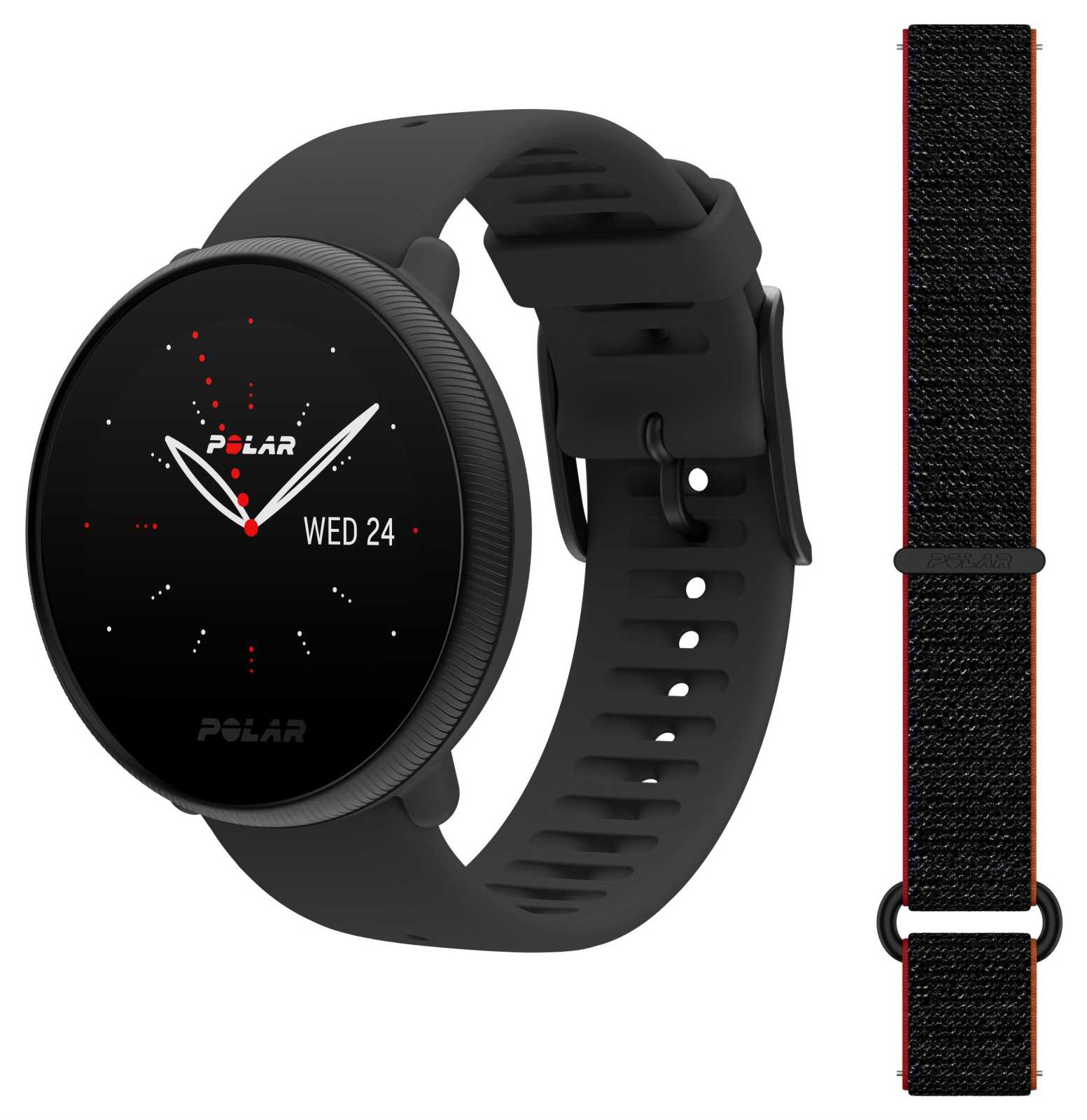 Polar Ignite 2 fekete/gyöngyház extra  HaL fekete csuklópánttal akciós termékkép 1