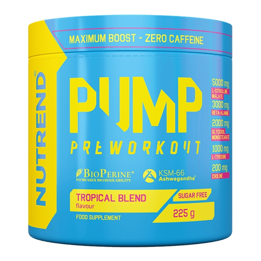 Edzés előtti mix Nutrend Pump 225g koffein nélkül bogyós fröccs termék 2. képe
