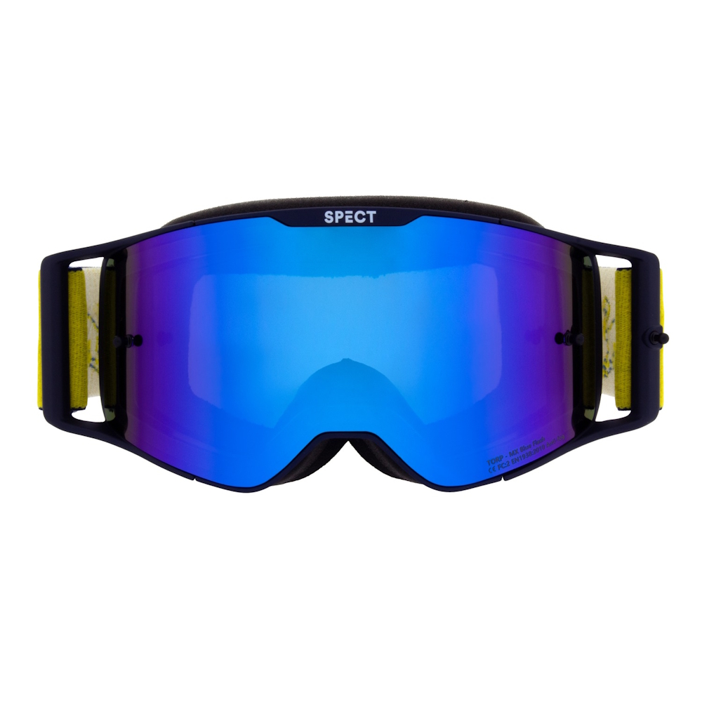 Motocross szemüveg RedBull Spect Torp matt kék, kék tükörlencse termék 2. képe