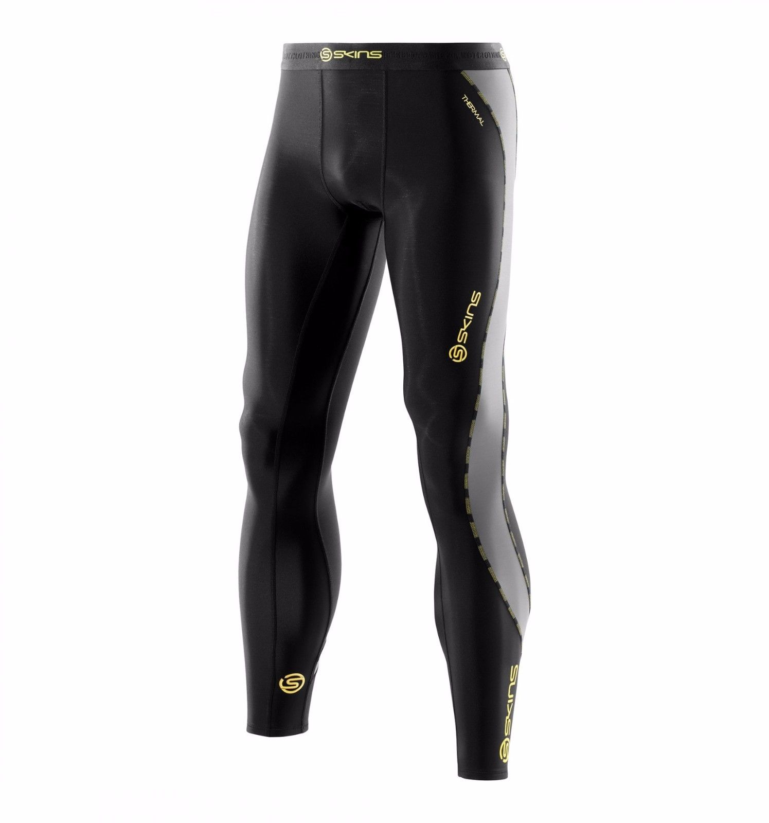 Férfi hosszú thermo nadrág Skins DNAmic Thermal fekete/szürke S