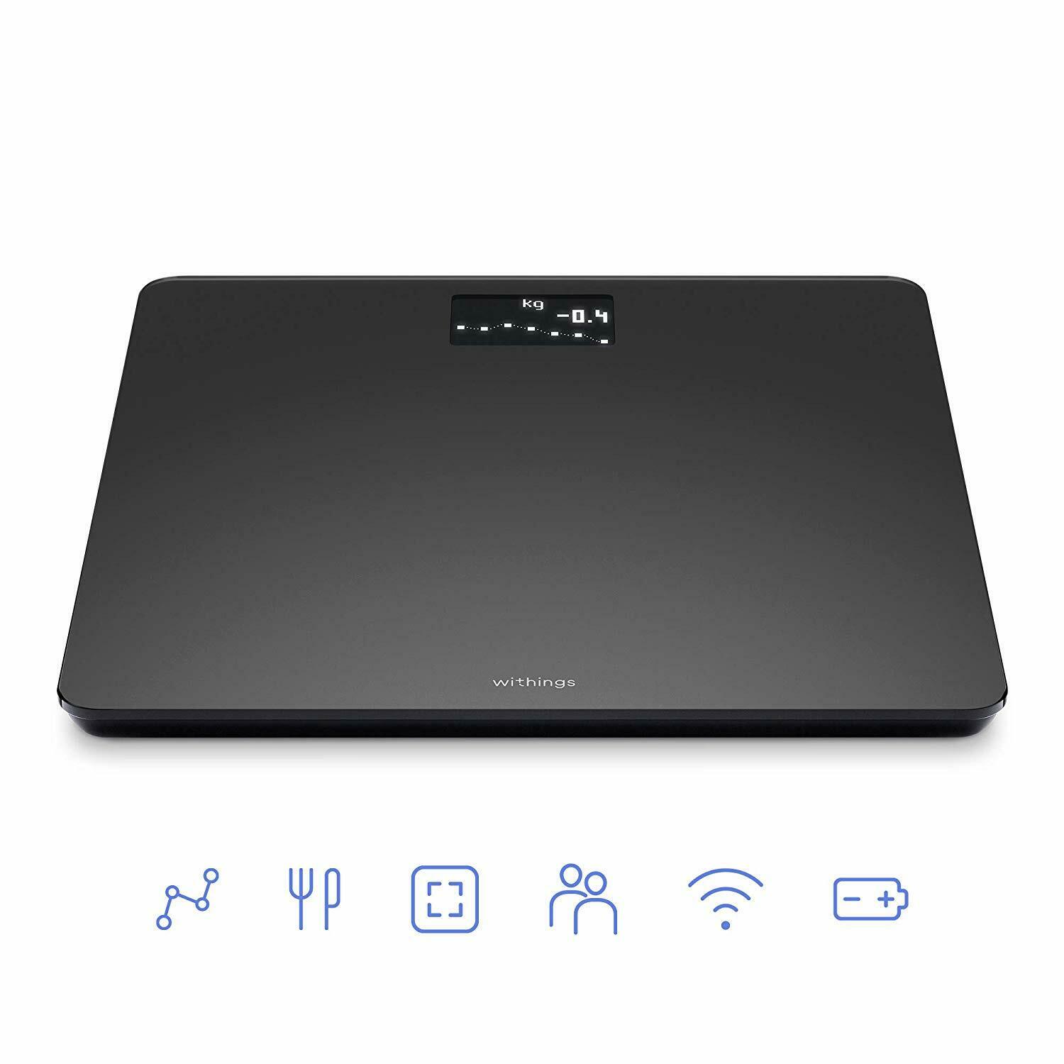 Withings Body BMI WiFi okosmérleg Fekete akciós termékkép 1