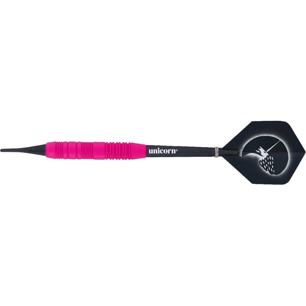 Dart nyíl Unicorn Core Plus Rubberised Brass Pink 3 db 19 g