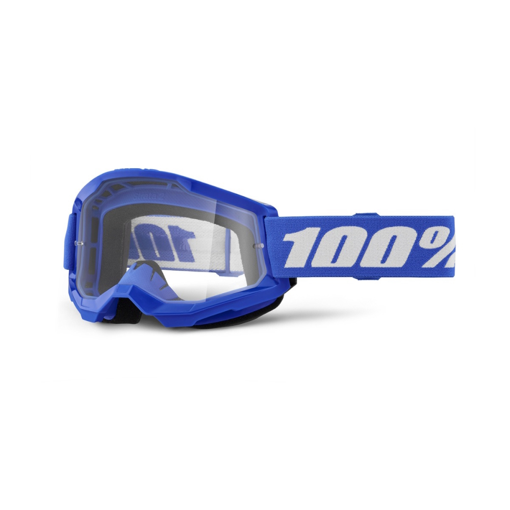 Motocross szemüveg 100% Strata 2 New Kék, átlátszó plexi akciós termékkép 1