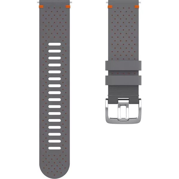 POLAR óraszíj 22 mm perforált bőr M/L Szürke/Narancssárga akciós termékkép 1