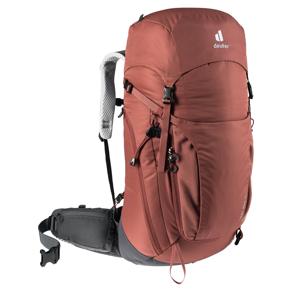 Túra hátizsák Deuter Trail Pro 34 SL vörösfenyő-grafit