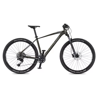 Hegyikerékpár 4EVER Firetrack 29'' 10.0, shimano tárcsafék, 29-es kerekek, 22 sebességfokozat, Schwalbe gumiabroncsok - gyöngyház fekete / hologram