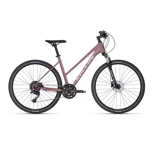 Női cross kerékpár KELLYS PHEEBE 30 28" 2025, Shimano Cues 18 sebességes váltó, SR Suntour rugóvilla - Rose Gold