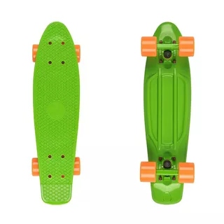 Műanyag gördeszka Fish Classic 22" - zöld/narancs