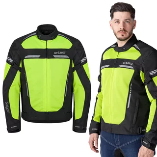 Nyári motoros kabát  W-TEC Saigair - Fluo Sárga-Fekete