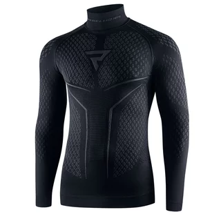 Motoros thermo felső Rebelhorn Therm II Jersey, varrásmentes, ergonomikus, légáteresztő anyag - fekete-szürke