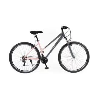 Női cross kerékpár Olpran Salix 28" - 2026-os modell, OLPRAN rugózó villa,  21 sebességes Shimano váltórendszer, 28"-os kerekek - szürke/rózsaszín