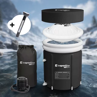 Hordozható merülődézsa inSPORTline FrostZen Pro II, tartós dupla héj, felfújható perem, hőmérő, összecsukható