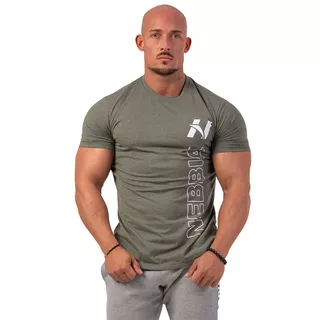 Férfi póló Nebbia Vertical Logo 293 - Khaki